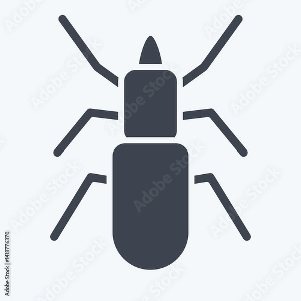 Fototapeta Icon Malware. related to Insects symbol. glyph style. design editable