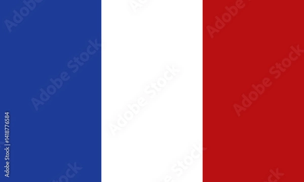 Obraz France flag icon isolate on white background.