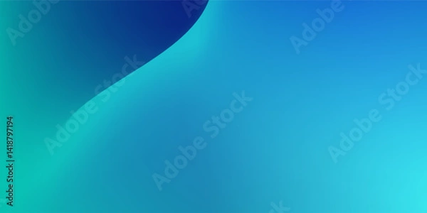 Obraz Blue-green gradient studio room, abstract background pattern, walls and floor reflect neon lights, dark tones and feel speed of digital technology connected blue-green background