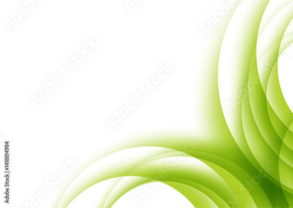 Fototapeta NATURAL FRESH LIGHT GREEN CIRCLE ABSTRACT BACKGROUND DESIGN