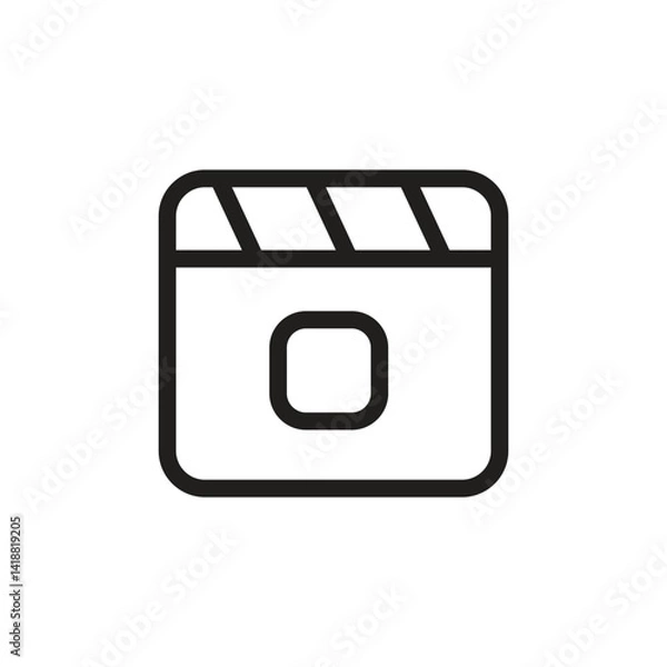 Fototapeta Filmmaking Icon Modern Clapperboard Design for Movie Production and Video Editing Projects