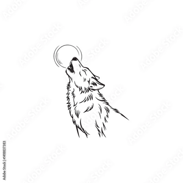 Fototapeta wolf vector