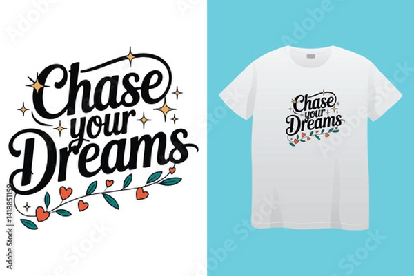 Fototapeta Nothing is impossible, slogan typography tee shirt design. Motivation and inspirational quote. Clothing, t shirt, apparel and other uses Vector print, typography, poster.