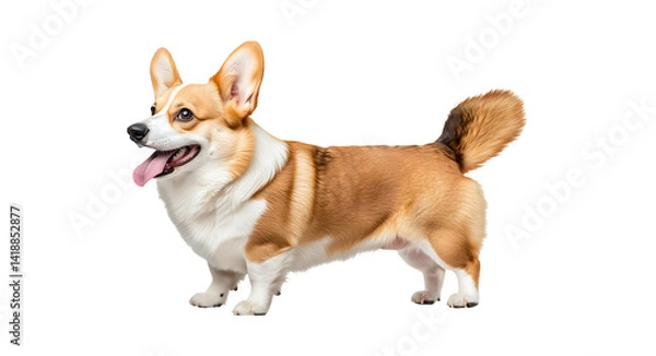 Obraz Welsh Corgi Pembroke Dog Cut Out on Transparent Background