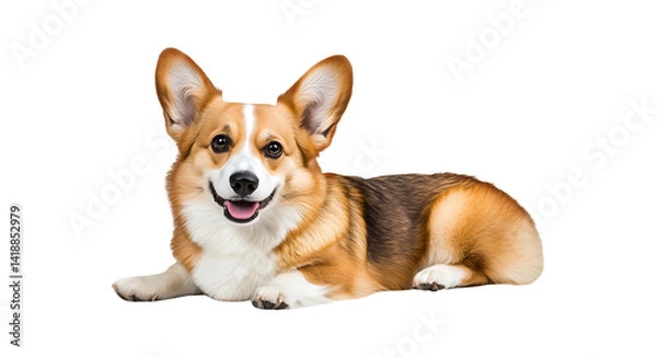 Obraz Adorable Corgi Dog with No Background  Ready for Projects, isolated on transparent background