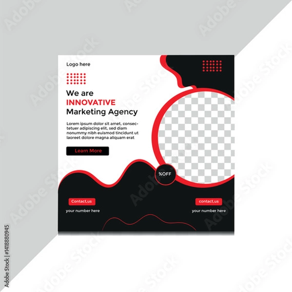 Obraz new social media post design concept 