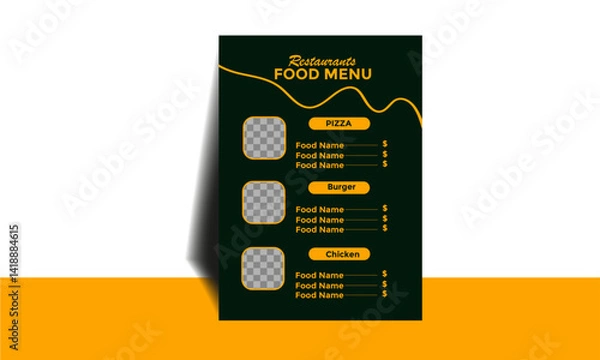 Obraz creative food menu design 