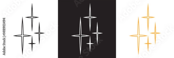 Fototapeta Twinkle star icon glitter bright magic light vector. Magic light pictogram. Vector for websites, mobile interfaces, presentations, banner, visual branding etc. Vector illustration. EPS 10
