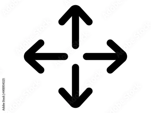 Fototapeta 十字キー　黒