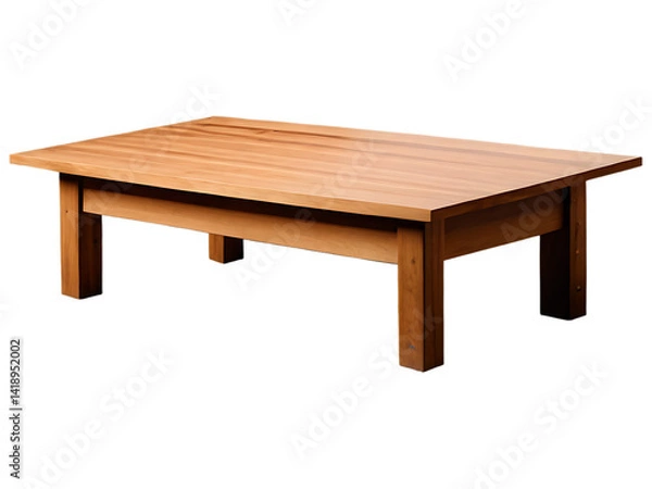 Fototapeta Wooden Rectangular Table on Transparent Background