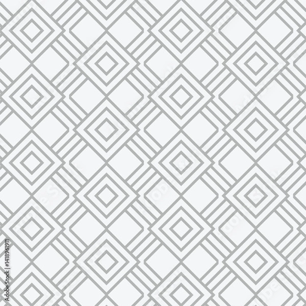 Fototapeta Geometric pattern with square shapes and zigzag lines