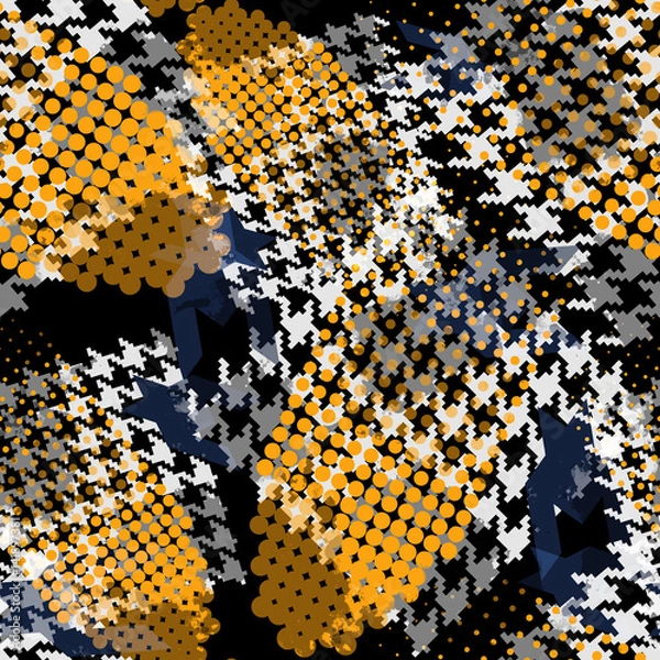 Fototapeta Seamless pattern with handdrawn anchors. Marine background. Textile print for bed linen, jacket, package design, fabric and fashion concepts