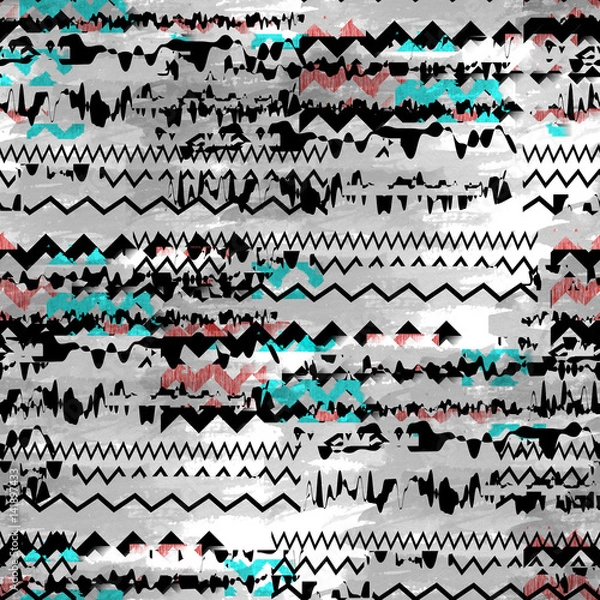 Fototapeta Seamless pattern with handdrawn anchors. Marine background. Textile print for bed linen, jacket, package design, fabric and fashion concepts