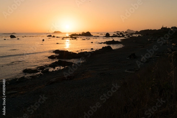 Fototapeta Rock Beach Sunset