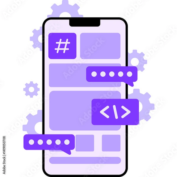 Fototapeta Mobile App Development