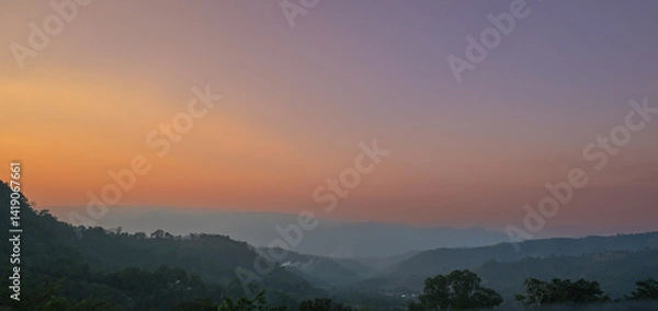 Obraz Mountain view with morning light