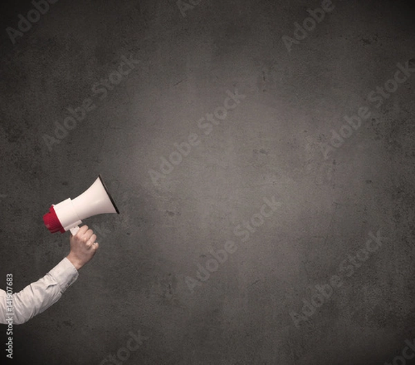 Obraz Megaphone on plain background