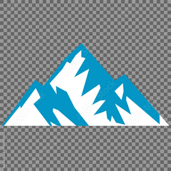 Fototapeta Vector set mountains icons outline vector. Mountain pick icon set collection vector design. Minimalist mountain silhouette vector set for graphic design projects. Mountain silhouette design 