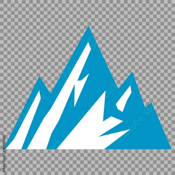 Fototapeta Vector set mountains icons outline vector. Mountain pick icon set collection vector design. Minimalist mountain silhouette vector set for graphic design projects. Mountain silhouette design 