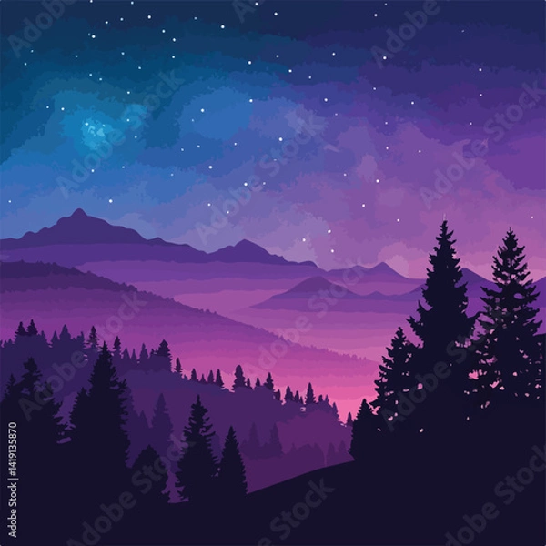 Fototapeta sunset in the mountains