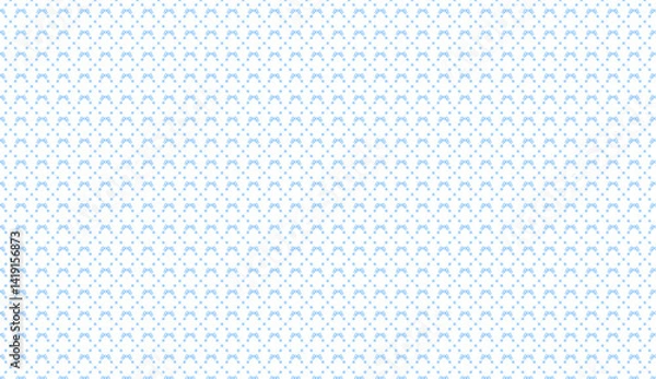 Fototapeta Light blue dotted bow tie pattern repeating on white background