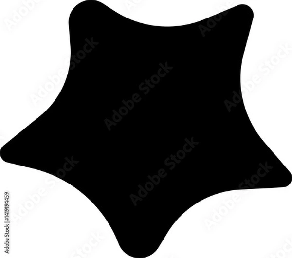 Obraz Black star shape on a transparent background