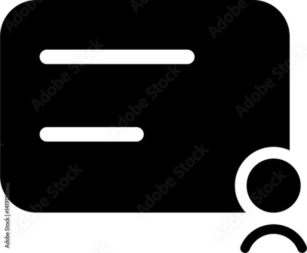 Obraz a black certificate icon