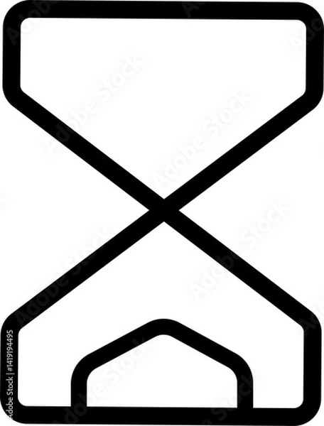 Obraz a black hourglass icon
