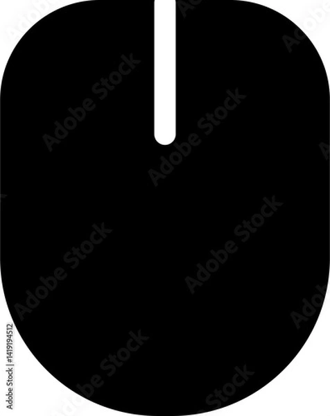 Obraz Black mouse icon on transparent background