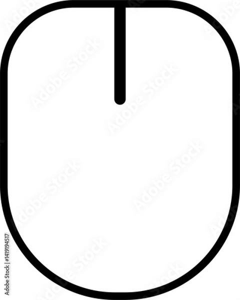 Obraz Black mouse icon on transparent background