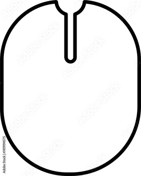 Obraz Black mouse icon on transparent background