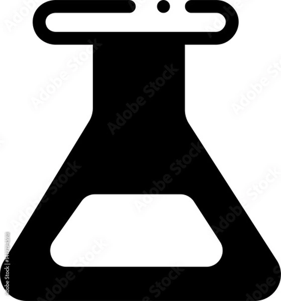 Obraz Black laboratory flask icon