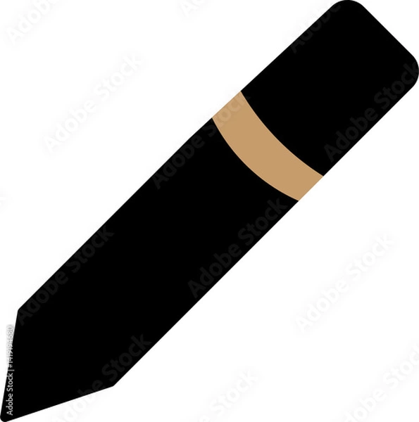 Obraz Pencil icon on transparent background