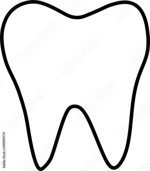 Obraz A tooth on a transparent background