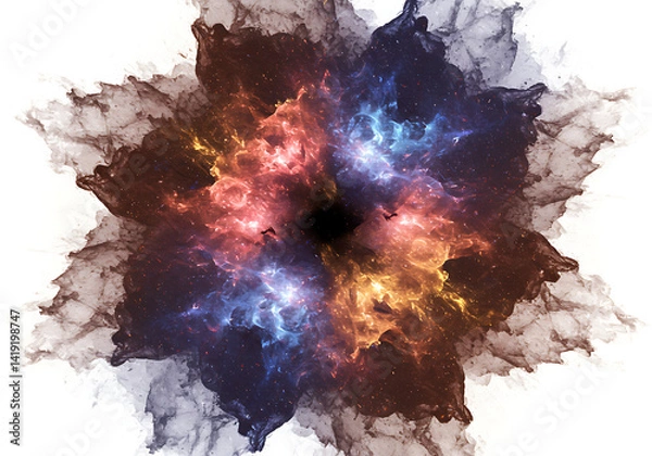 Fototapeta Cosmic Flower: Abstract Nebula Explosion Background
