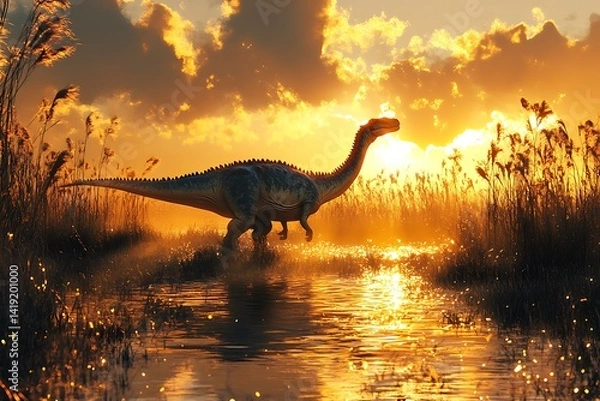 Obraz dinosaurs in the fire