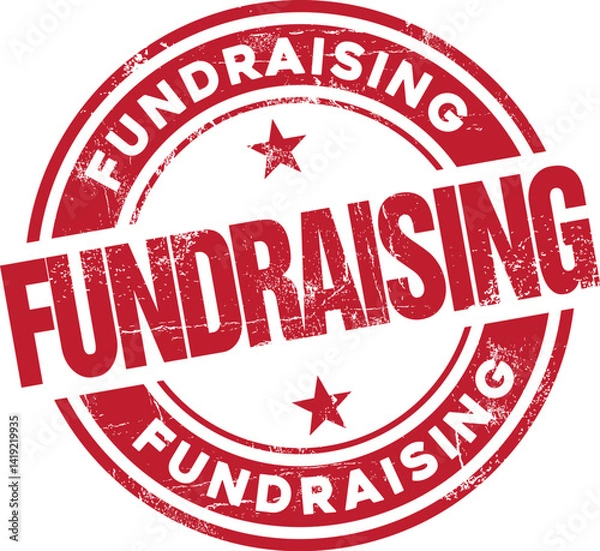 Obraz Fundraising. Vector Grunge Rubber Stamp.