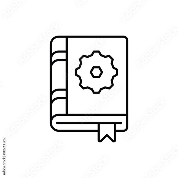 Fototapeta Manual  Vector icon