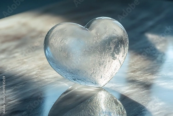 Obraz a frosted glass heart