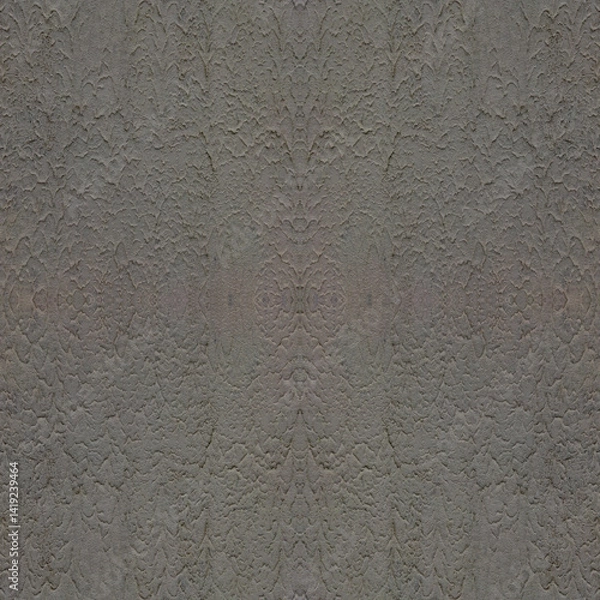 Fototapeta An old, gray cement wall. Grey, stone background. Concrete texture. Seamless image. Symmerical.