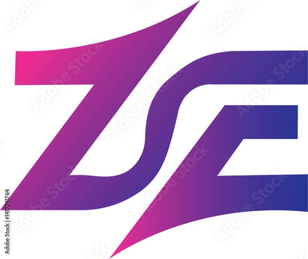 Obraz Ze Logo With Pink & Blue Gradient