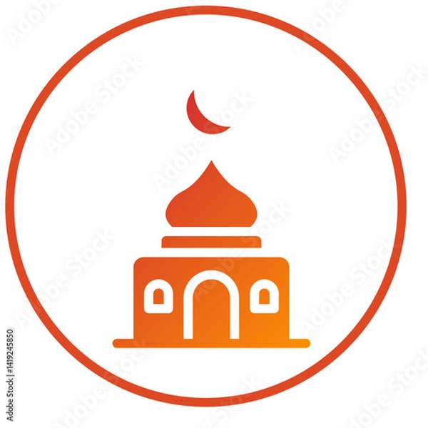 Fototapeta Mosque Icon Style
