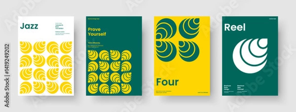 Obraz Abstract Business Presentation Design. Isolated Background Template. Creative Brochure Layout. Report. Banner. Poster. Flyer. Book Cover. Journal. Leaflet. Catalog. Pamphlet. Brand Identity