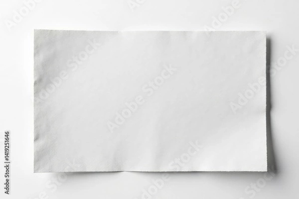 Obraz Close-up view of a textured flap, stark white backdrop , surface, white, craft