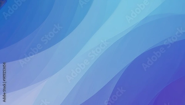 Fototapeta Vibrant abstract background showcasing smooth blue and teal waves seamlessly blending together in a tranquil design