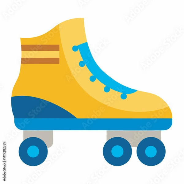 Obraz classic roller skates vector clipart design