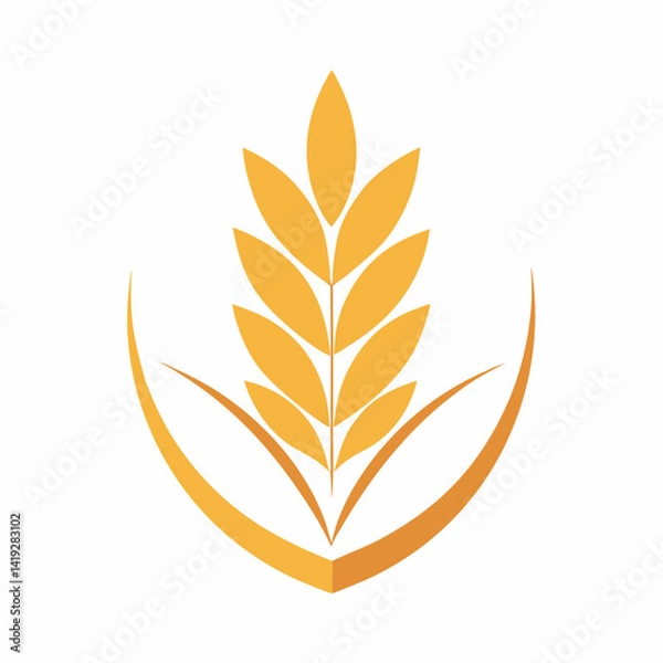 Obraz Golden wheat grain vector illustration