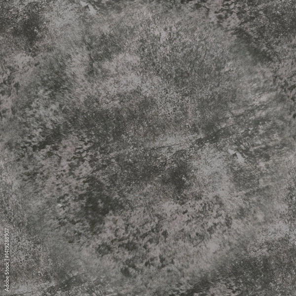 Fototapeta An old worn-out gray wall. Grey background with damage. Grey texture. Seamless image.