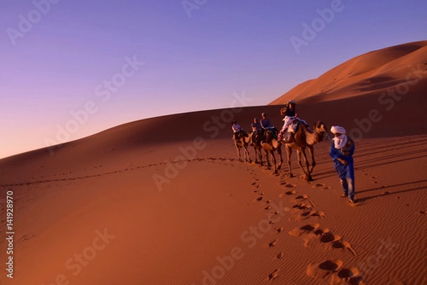 Obraz Sahara desert caravan 