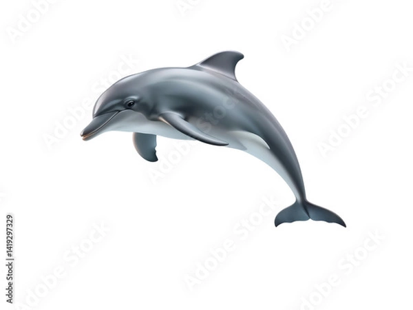 Obraz A PNG Image of a Dolphin on a transparent background